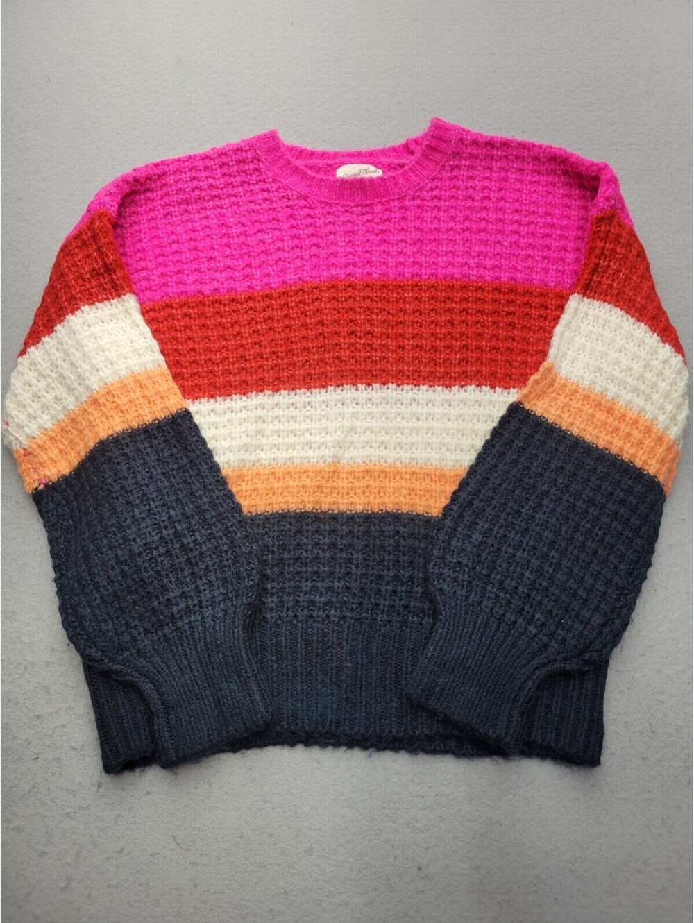 Universal Thread Women's Sweater Size XS Pink/Red Pullover Long Sleeve Acrylic